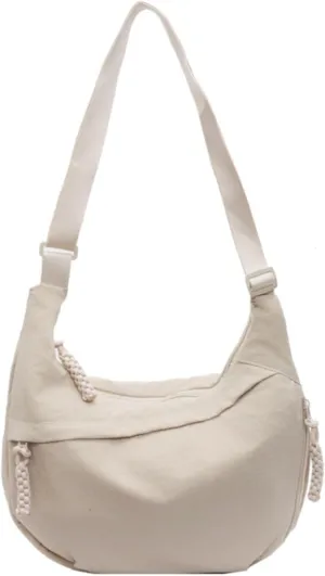 Crossbody Nylon Crescent Bag for Women - Lightweight Small Hobo With 2 Pack Inner Dumpling Bag - Casual