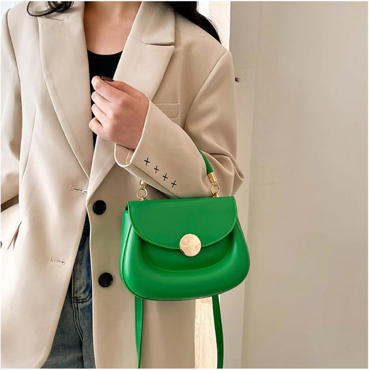 Crossbody Purse for Women Small Crossbody Bags Trendy Leather with Adjustable Shoulder Strap for Backpack Travel