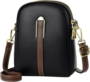 Crossbody Purses New Business Commuteuse Messenger Bag Casual Versatile Adjustable Strap Shoulder Bag (Black, One Size)
