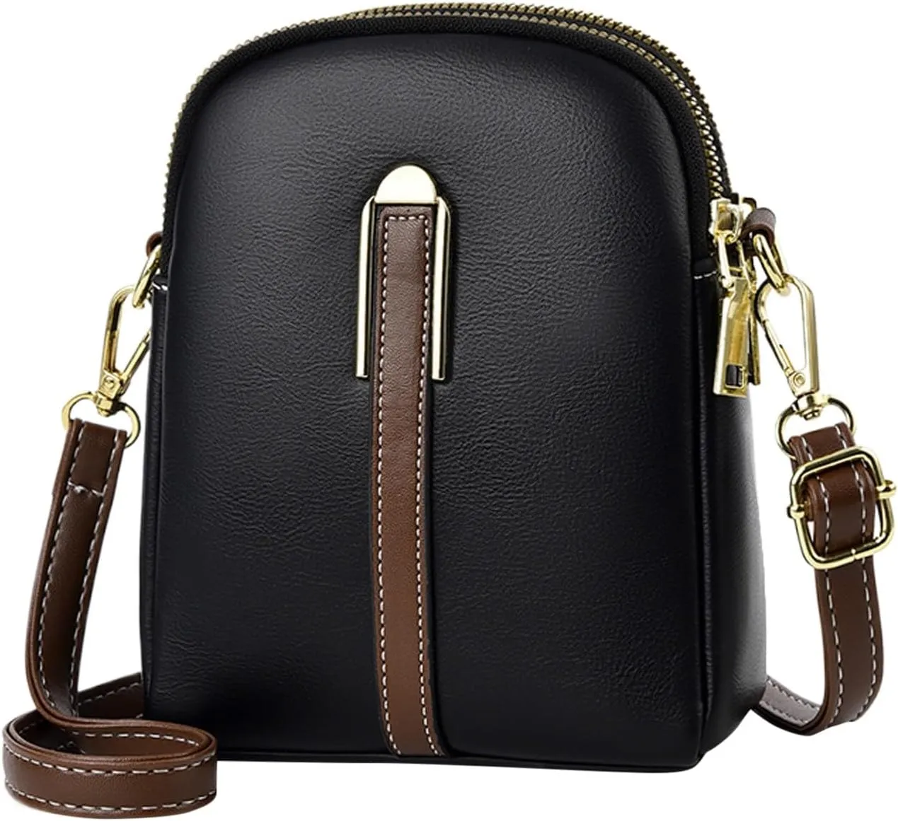 Crossbody Purses New Business Commuteuse Messenger Bag Casual Versatile Adjustable Strap Shoulder Bag (Black, One Size)