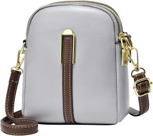 Crossbody Purses New Business Commuteuse Messenger Bag Casual Versatile Adjustable Strap Shoulder Bag (Grey, One Size)