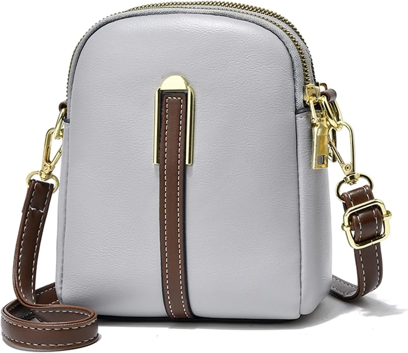Crossbody Purses New Business Commuteuse Messenger Bag Casual Versatile Adjustable Strap Shoulder Bag (Grey, One Size)