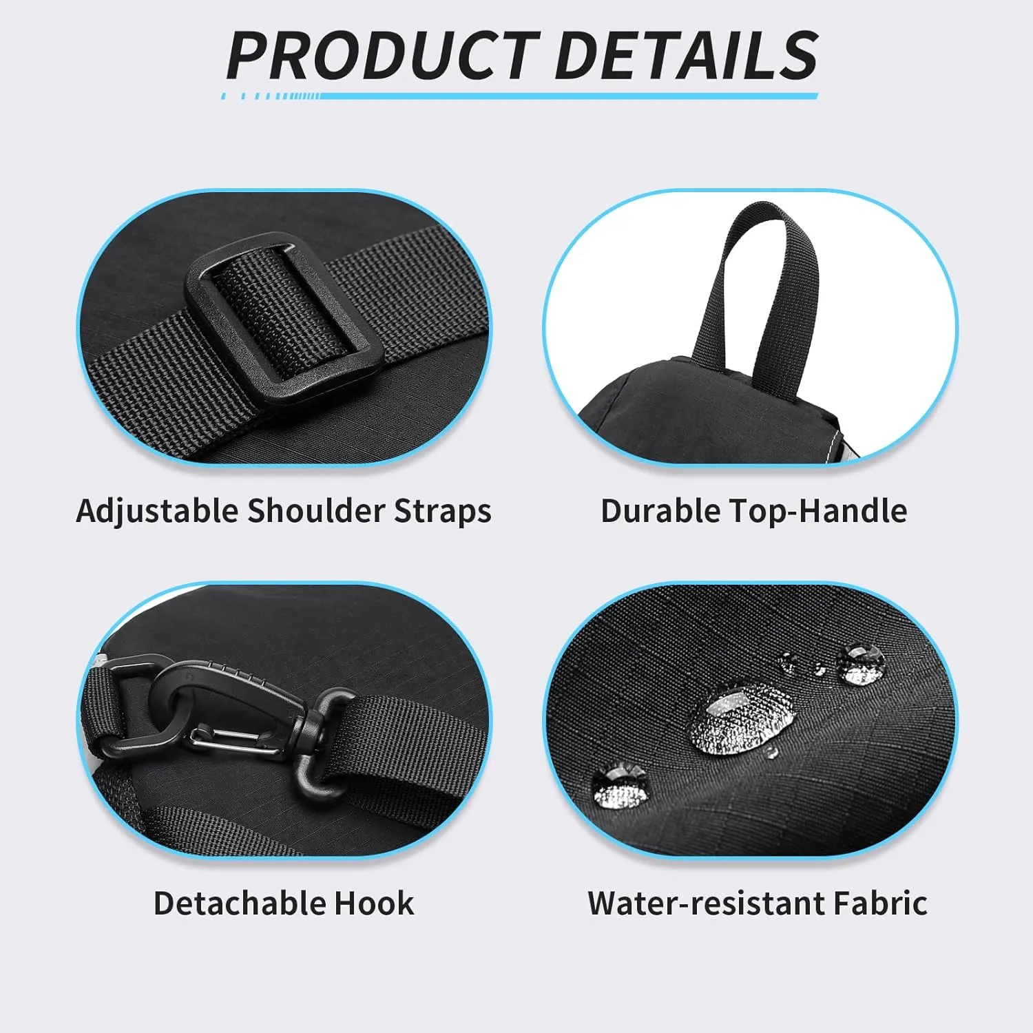 Crossbody Sling Bag Foldable Backpack Shoulder Casual Daypack Multipurpose Rucksack for Men Women Casual Hiking Outdoor Travel,Grayish Black