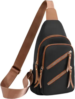 Crossbody Small Sling Backpack for Women Men Convertible Shoulder Bags with Wristlet for Work Water Proof Bag