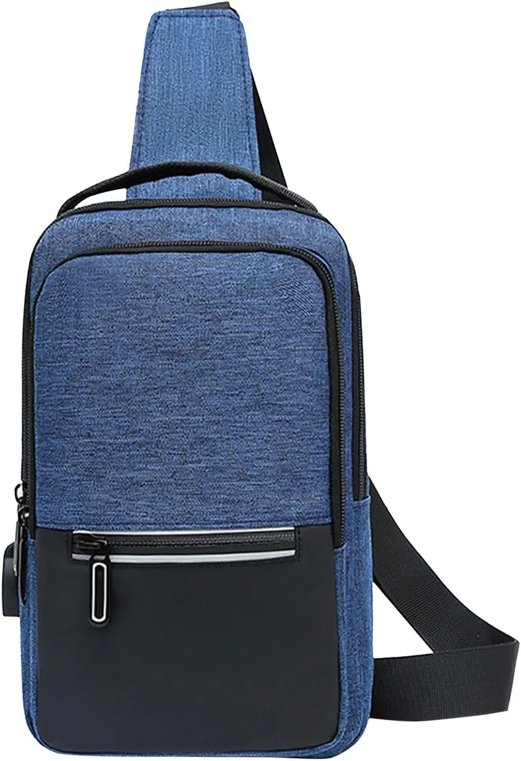 Crossbody Small Sling Backpack for Women Men Crossbody Bags with Adjustable Guitar Strap Classic Hiking Bag(Blue)