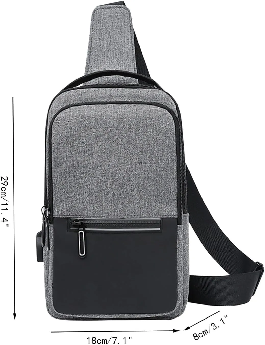 Crossbody Small Sling Backpack for Women Men Crossbody Bags with Adjustable Guitar Strap Classic Hiking Bag(Blue)
