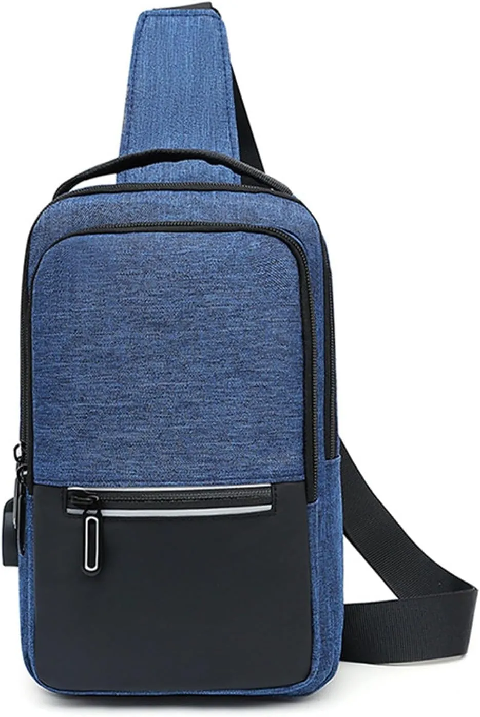 Crossbody Small Sling Backpack for Women Men Crossbody Bags with Adjustable Guitar Strap Classic Hiking Bag(Blue)