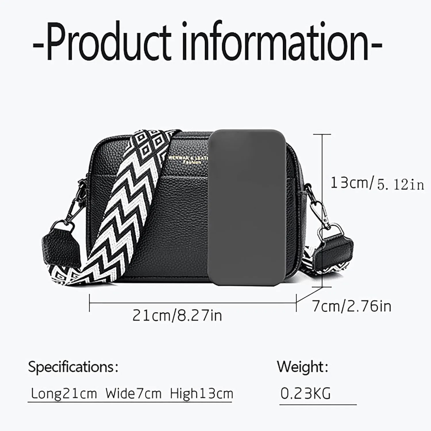 Crossbody Waterproof Trendy Bag for Men Women Cross Body Shoulder Bags with Keyholder 2025 Large Handbags(White)