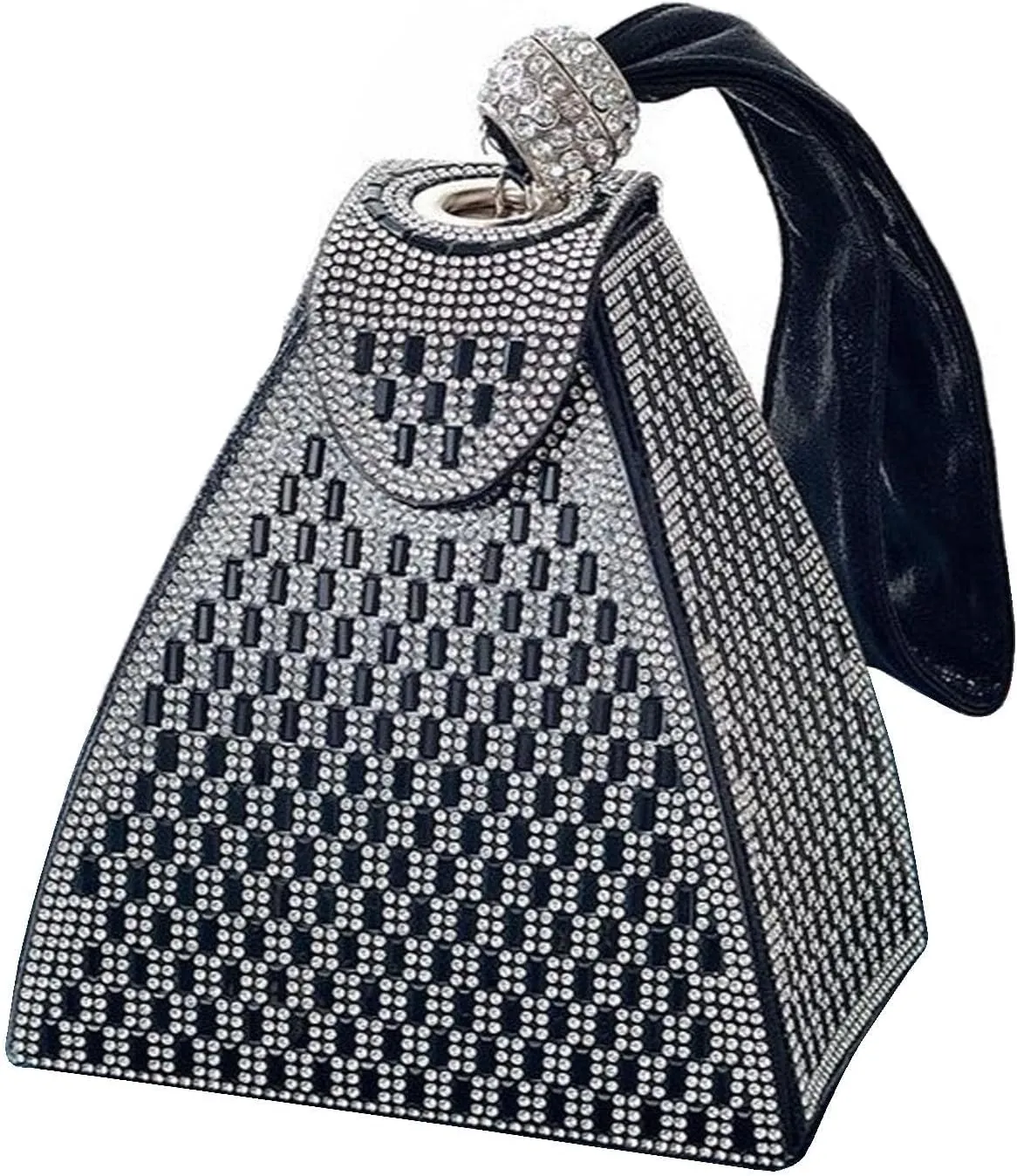 Crystal Pyramid Handbag, Pyramid Shape Rhinestones Luxury Evening Bags Fashion Evening Handbag Purse Cocktail