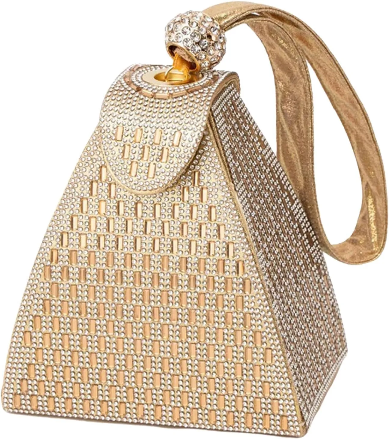 Crystal Pyramid Handbag, Pyramid Shape Rhinestones Luxury Evening Bags Fashion Evening Handbag Purse Cocktail