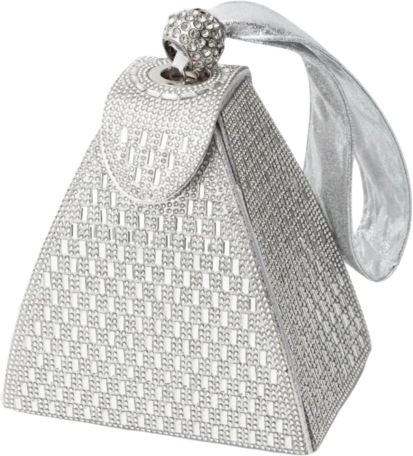Crystal Pyramid Handbag, Pyramid Shape Rhinestones Luxury Evening Bags Fashion Evening Handbag Purse Cocktail