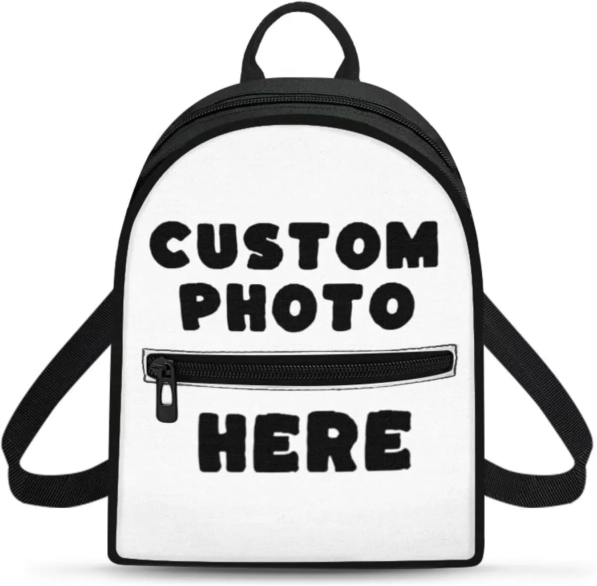 Custom Mini Backpack for Women Teen Girls Add Your Image Small Backpacks for Travel Fashion Cell Phone Backpack Shoulder Bag for Ladies Birthday Gift for Female