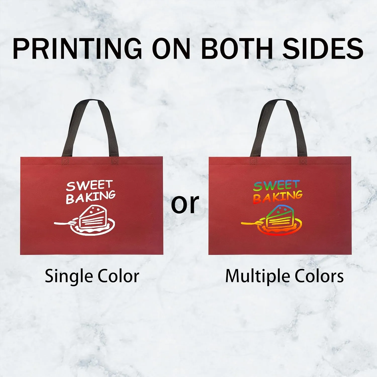 Custom Tote Bags，Personalized Non-Woven bag - Reusable Grocery Bags, Shopping Bags, Promotional Item, Logo,Recyclable