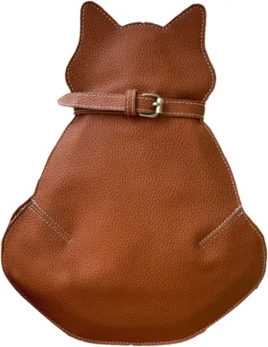 Cute Cat Bags New Personality One Shoulder Messenger Bags Fashion Chest Bag Geographic Messenger Bag (Brown, One Size)