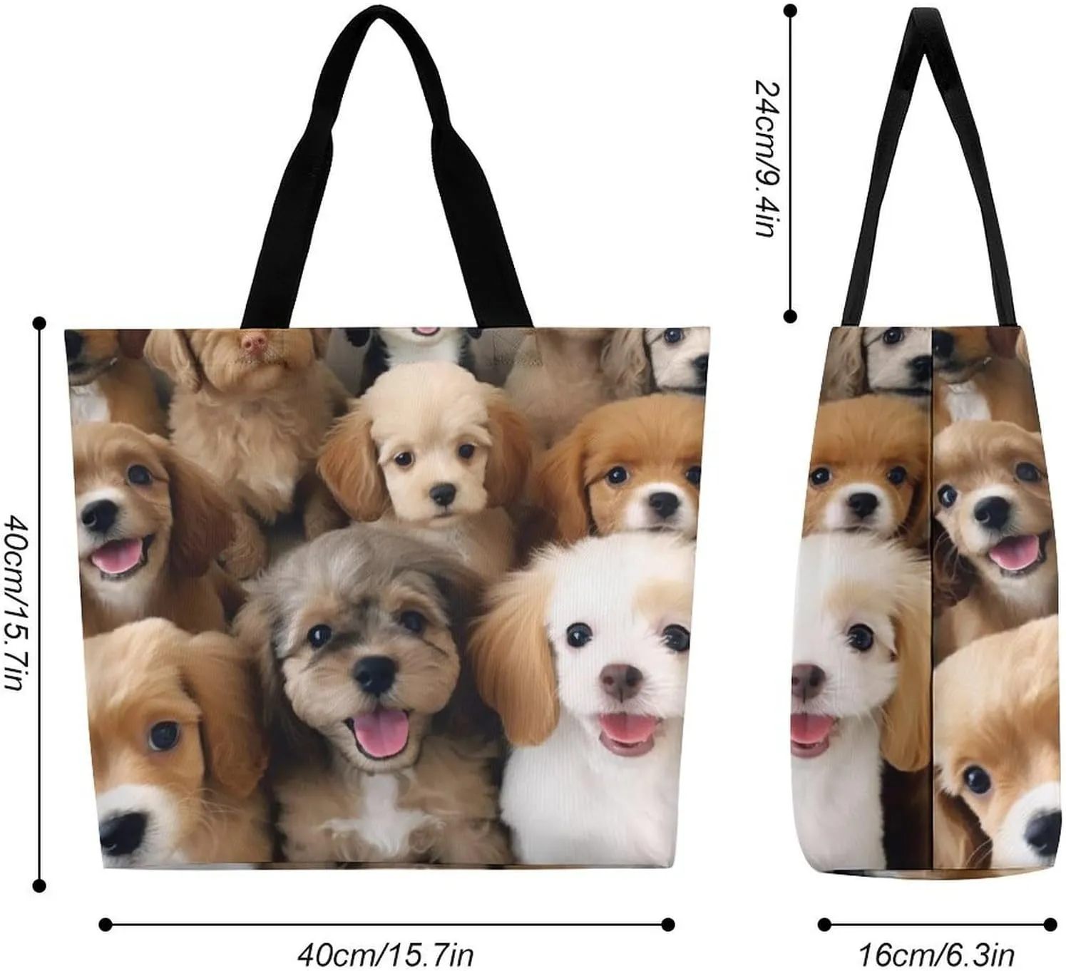 Cute Elephant_80395810 Tote Bags, Reusable Grocery Bags, Large Shopping Bag, Shoulder Bag for Women
