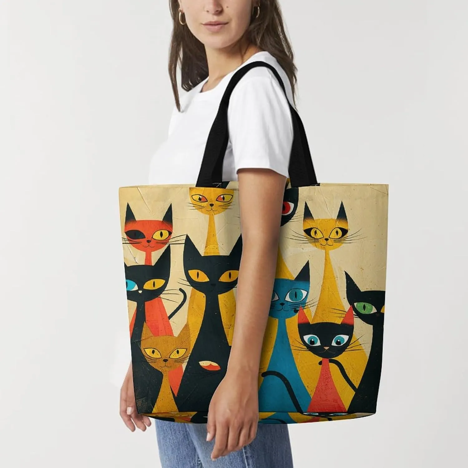 Cute Elephant_80395810 Tote Bags, Reusable Grocery Bags, Large Shopping Bag, Shoulder Bag for Women