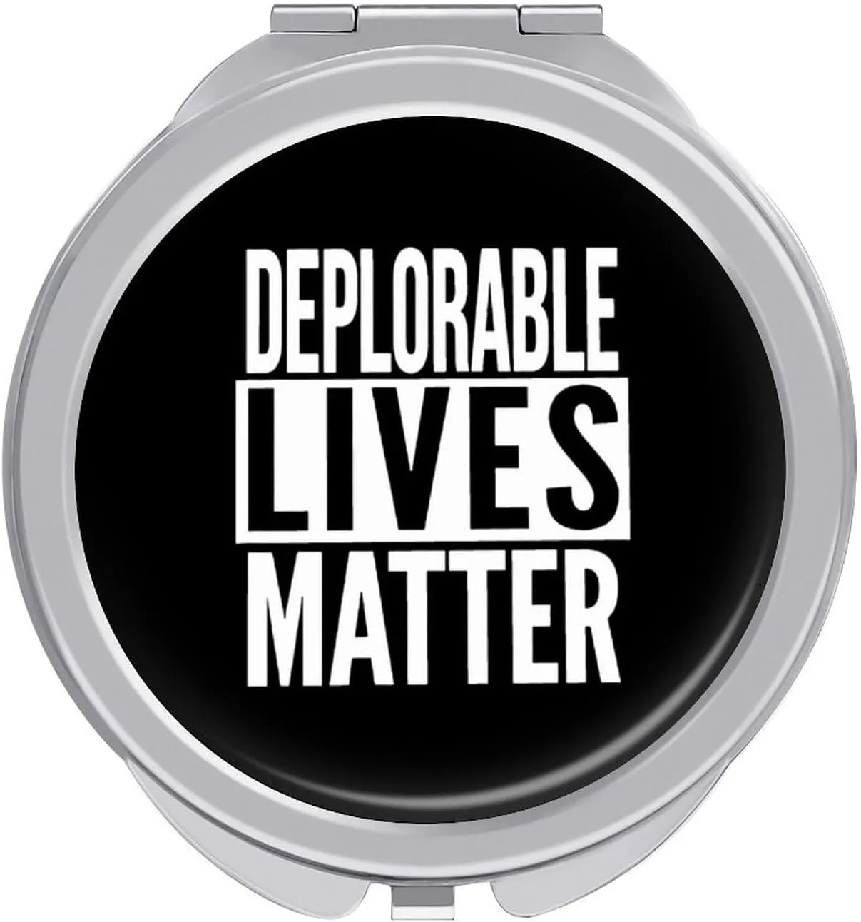 Deplorable Lives Matter Travel Makeup Mirror 2" Portable Round Folding Vanity Mirrors for Handbag Pocket Wallet
