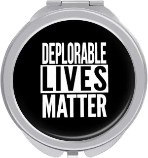 Deplorable Lives Matter Travel Makeup Mirror 2" Portable Round Folding Vanity Mirrors for Handbag Pocket Wallet