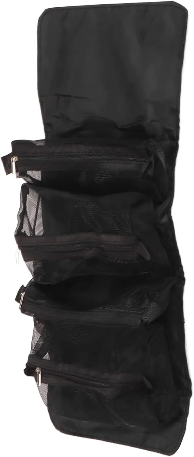 Detachable Cosmetic Bag, 4-in-1 Multifunctional Hanging Toiletry Bag, Travel Makeup Bag Organizer for Outdoor Travel, Black