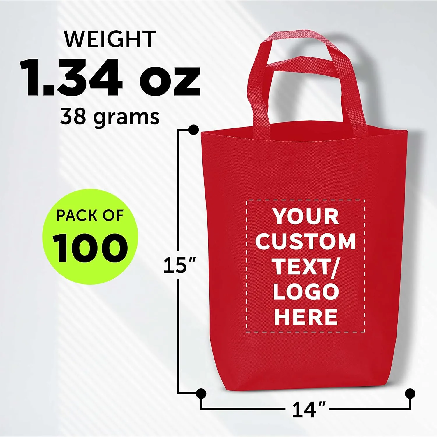DISCOUNT PROMOS Large Reusable Heavy Duty Tote Bag - Beach Shopping Bag