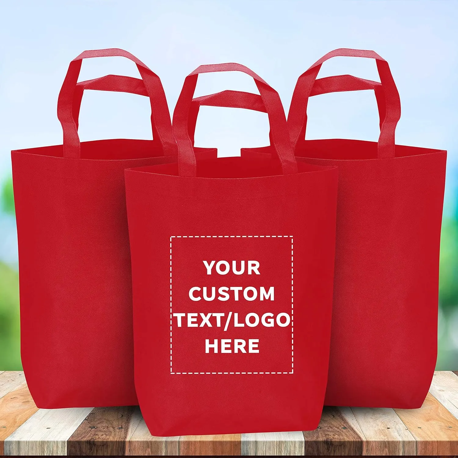 DISCOUNT PROMOS Large Reusable Heavy Duty Tote Bag - Beach Shopping Bag