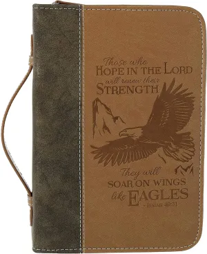 Divinity Boutique Bible Case for Men and Boys - Extra-Large Faux Leather Bible Cover for Church, Study, Travel - Fits Books up to 10” x 7.5” x 1.5”