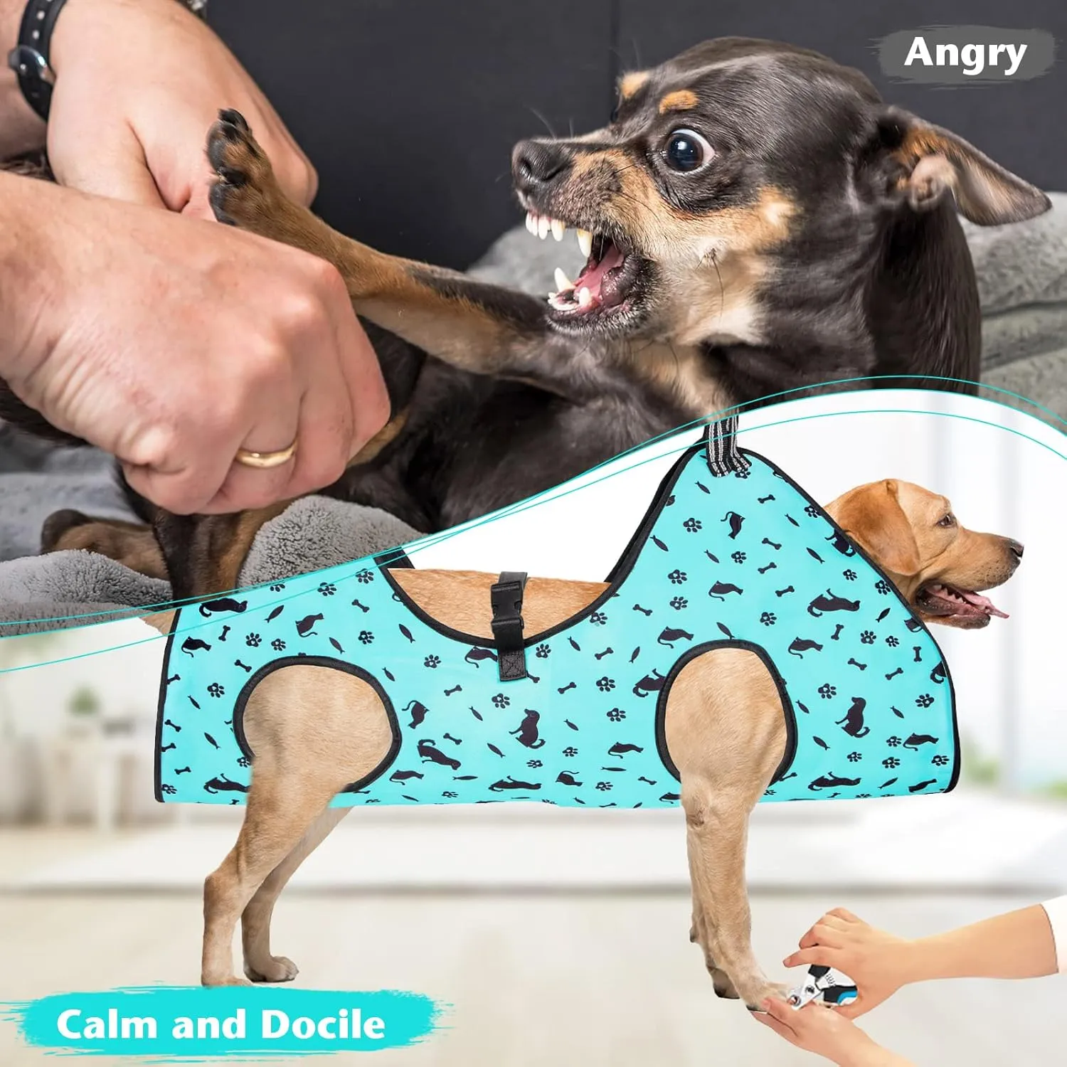 Dog Grooming Hammock - Pet Harness for Grooming, Dog Sling for Nail Clipping, Dog Hanging Holder for Cutting Nails