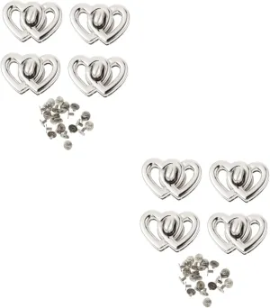 DOITOOL 2sets Classic Design Handbag Locks Metal Turn Locks for Purse Bag Accessories DIY Craft Alloy 4pcs*2