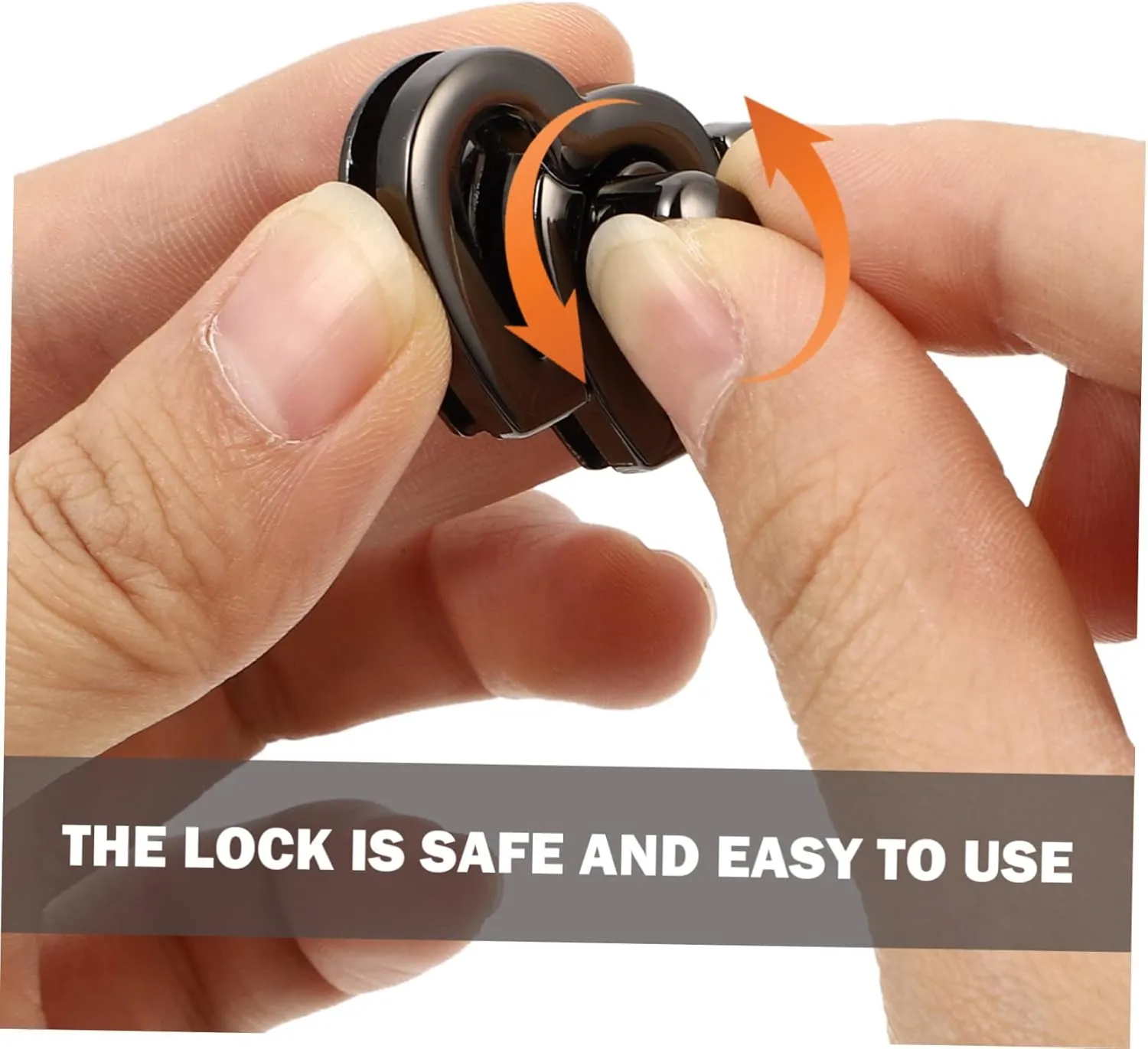 DOITOOL Sets Handbag Turn Locks Heart Shape Metal Locks for Handbag Accessories and Luggage Pcs