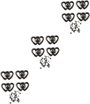 DOITOOL Sets Handbag Turn Locks Heart Shape Metal Locks for Handbag Accessories and Luggage Pcs