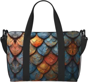 Dragon scale Duffel Bags for Traveling - Lightweight Personal Item Travel Bags for Women, Gym Bags for Men