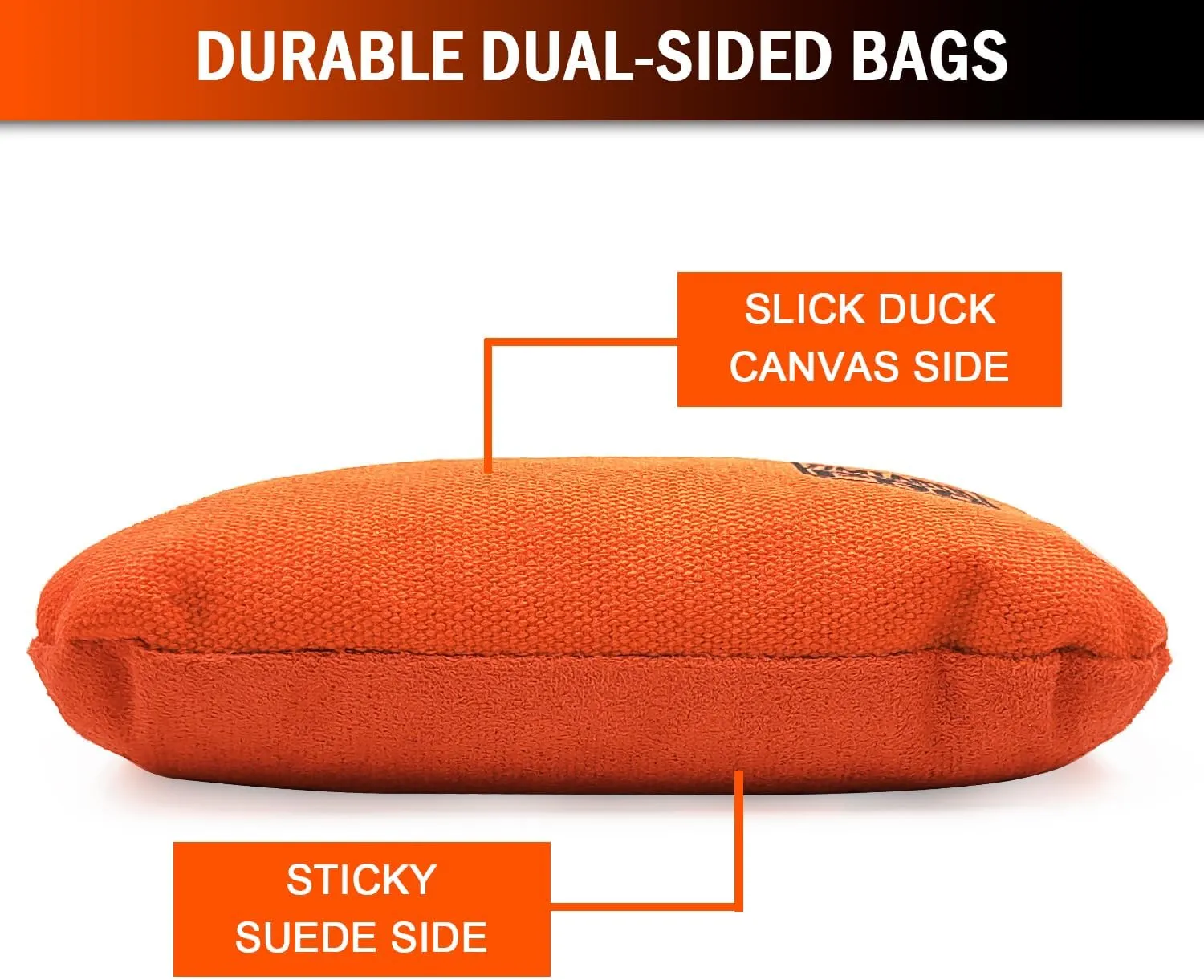 Dual Sided Corn Hole Bags Professional Cornhole Bags Set of 8 Regulation Corn Hole Bean Bags Slick and Stick