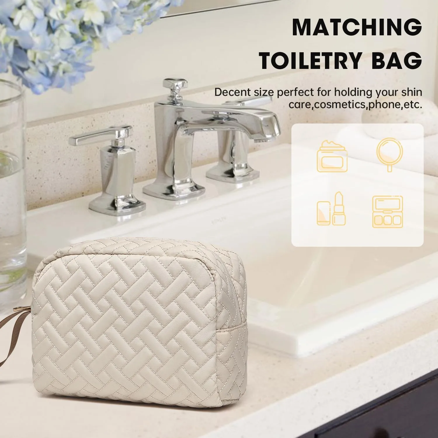 Duffle Bags for women,50L Quilted Travel Weekender Bag with Shoe Compartment, Large Carry On Overnight Tote Gym Bag