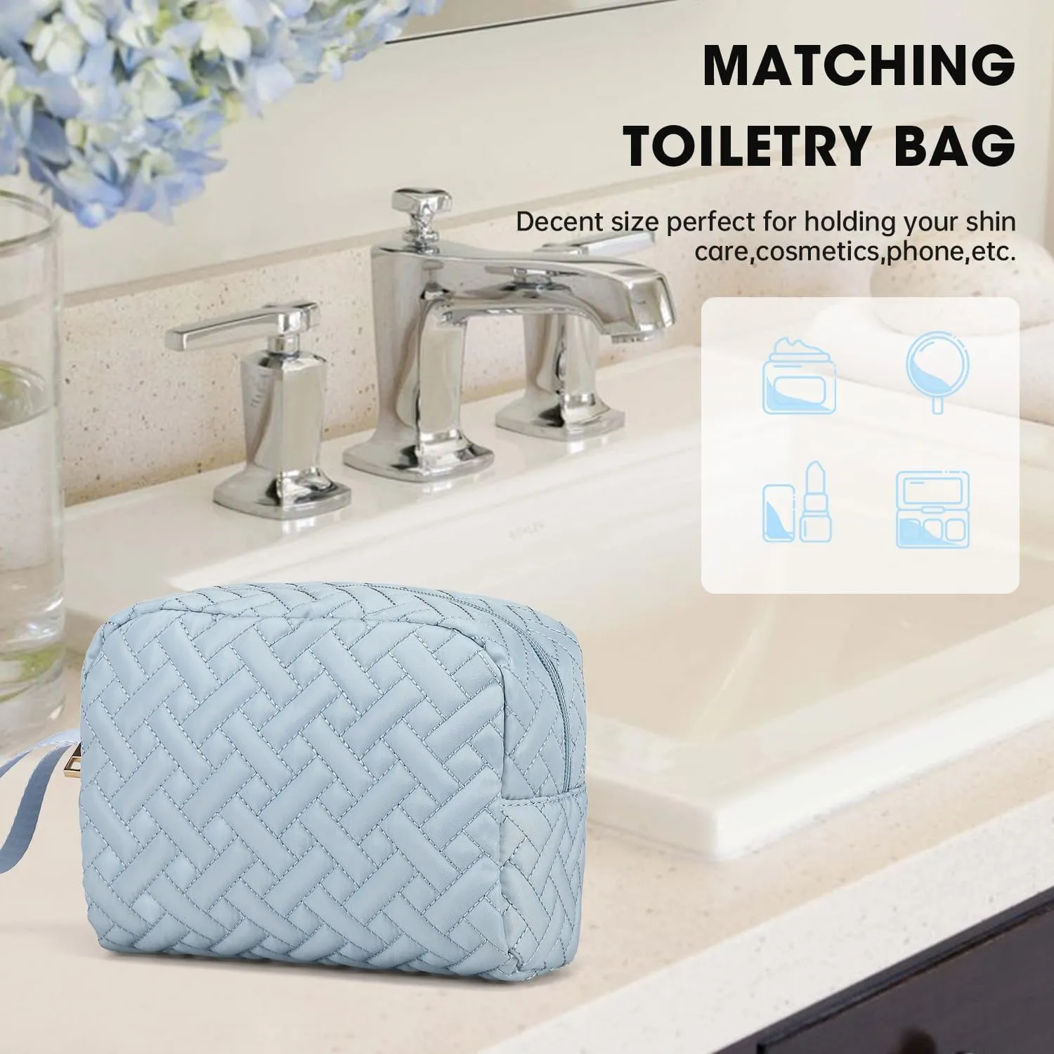 Duffle Bags for women,50L Quilted Travel Weekender Bag with Shoe Compartment, Large Carry On Overnight Tote Gym Bag