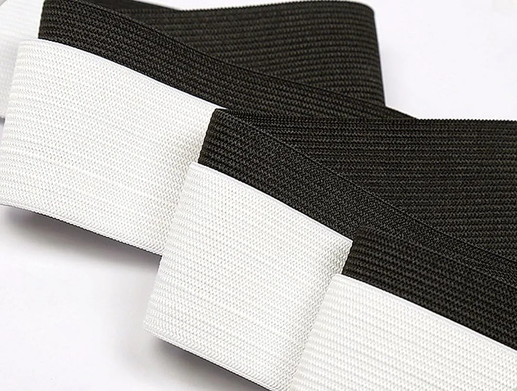 Elastic Band for Sewing, 2 Pack 1.2 Inch Elastic for Sewing Elastic Straps Wig Band Edge Band Knit Spool Sewing Band for Waistbands Pants Clothes & Lace Front Wigs((40 Yard Black)