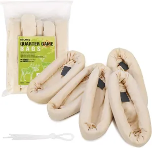 Elk Game Bags - 5-Pack Reusable, Heavy Duty Quarter Bags, Durable for Elk, Deer, Moose, 48" x 4, 28" x 1
