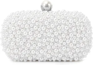 Emprier Women Pearl Evening Handbags Beaded Clutch Purses for Wedding Bridal Party Prom