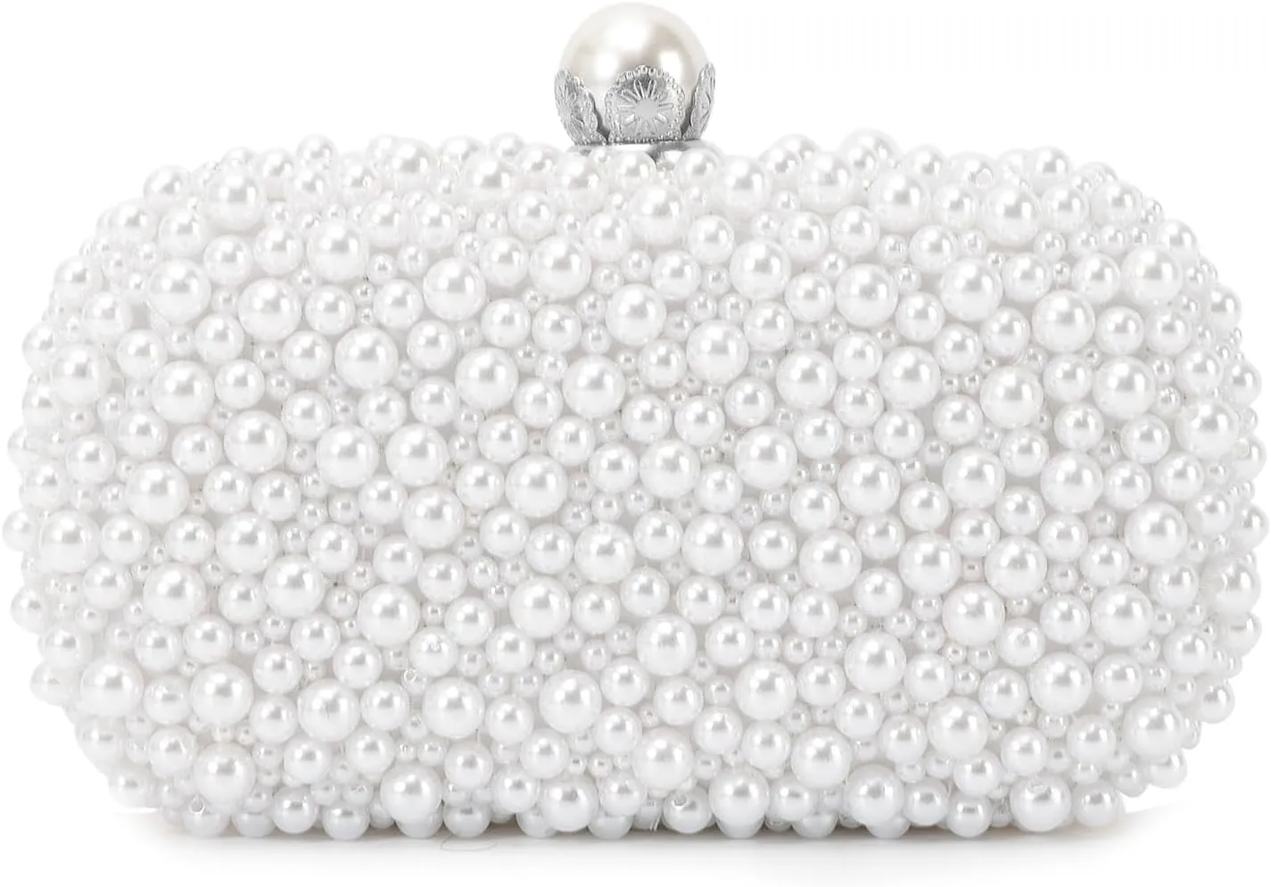 Emprier Women Pearl Evening Handbags Beaded Clutch Purses for Wedding Bridal Party Prom