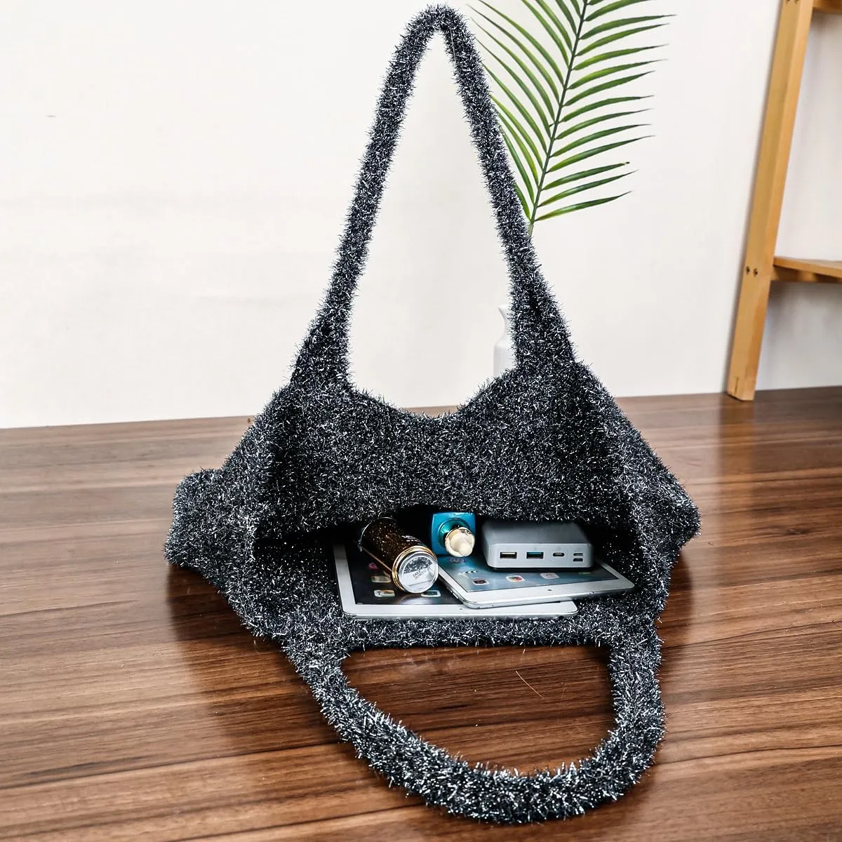 ENBEI large Sparkly bag for clubbing party tote bag aesthetics for women .Christmas,New Year,Gifts for Women with Gift Boxes