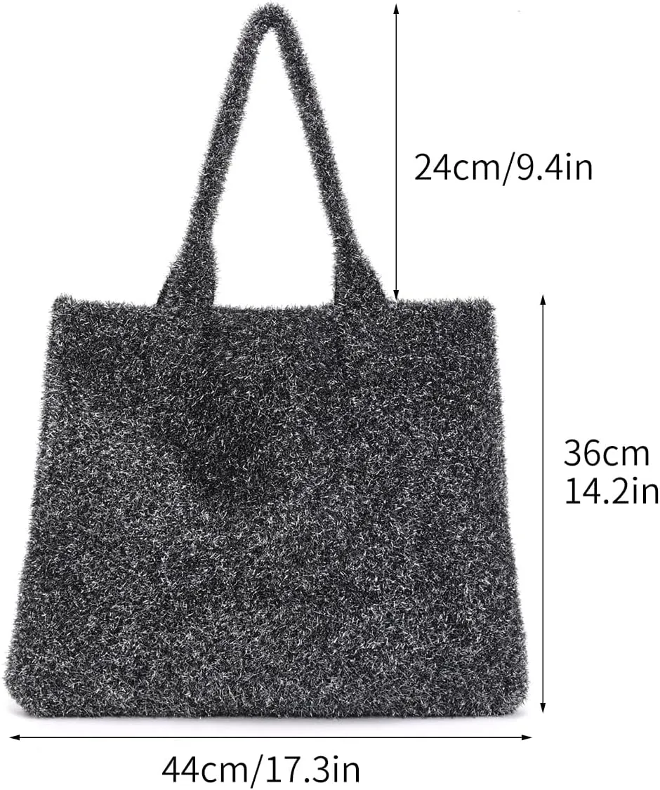 ENBEI large Sparkly bag for clubbing party tote bag aesthetics for women .Christmas,New Year,Gifts for Women with Gift Boxes