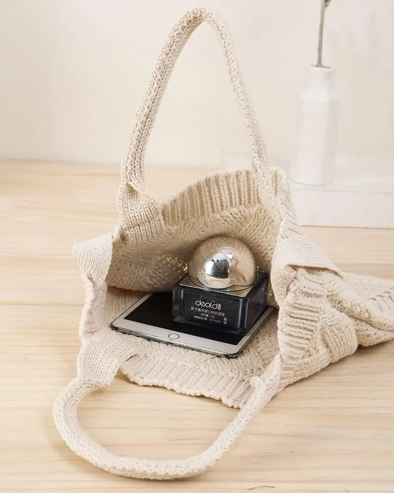 ENBEI Women's tote bags aesthetic Shoulder Handbags Hand crocheted Bags large Shoulder Shopping Bag large satchel cute Bag