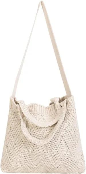 ENBEI Women's tote bags aesthetic Shoulder Handbags Hand crocheted Bags large Shoulder Shopping Bag large satchel cute Bag