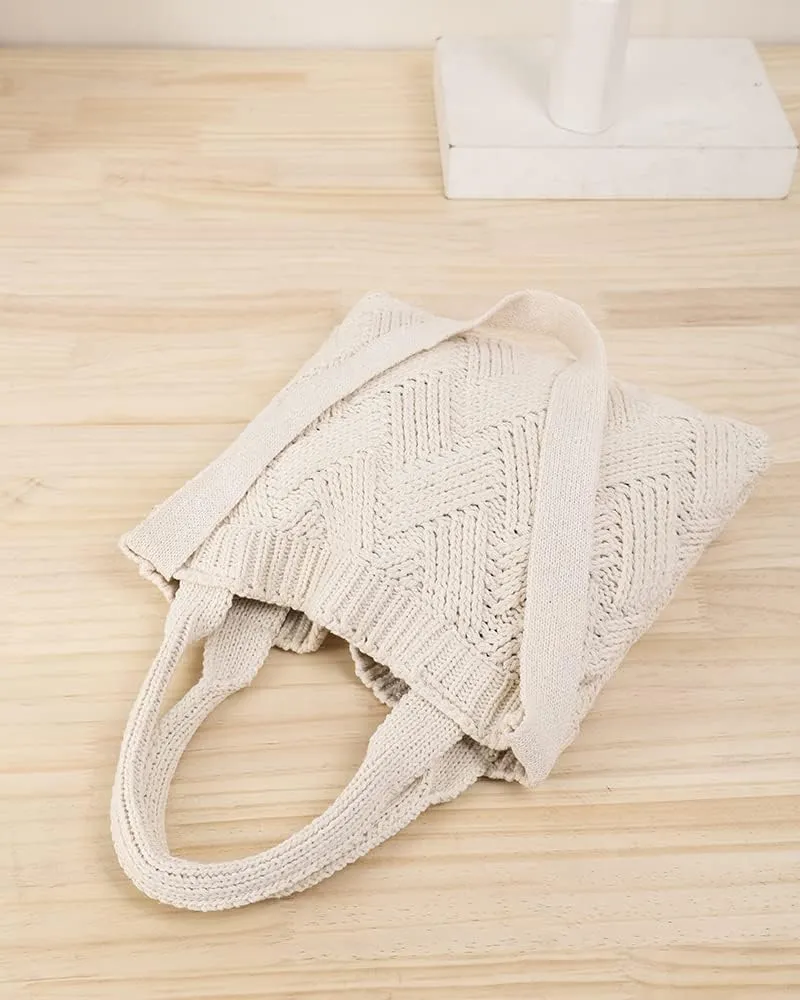 ENBEI Women's tote bags aesthetic Shoulder Handbags Hand crocheted Bags large Shoulder Shopping Bag large satchel cute Bag