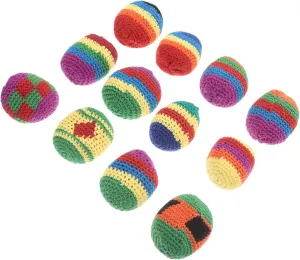 Enhance Motor Skills Pcs Knitted Juggling Balls Soft Bean Bags for Tossing Decorative Foot Bag Kick Sack for Boys and Girls