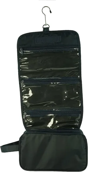 Ensign Peak Hanging Travel Bag with Toiletries Organizer and 360 degree Swivel Hook, Navy