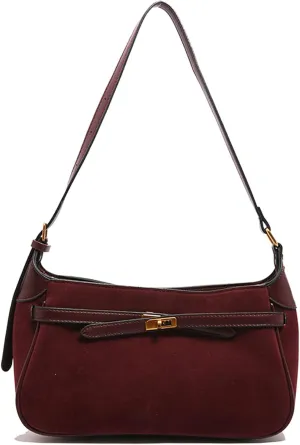 Eslcorri Women Small Shoulder Bag Faux Suede Ladies Hobo Purse Fall Elegant Everyday Handbag Cute Tote Bag Armpit Phone Purse