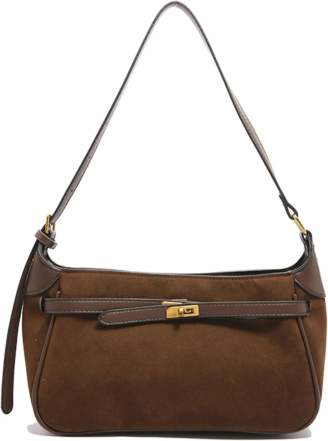 Eslcorri Women Small Shoulder Bag Faux Suede Ladies Hobo Purse Fall Elegant Everyday Handbag Cute Tote Bag Armpit Phone Purse