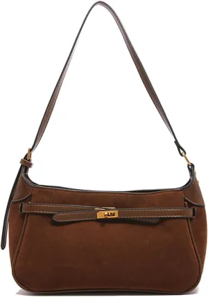 Eslcorri Women Small Shoulder Bag Faux Suede Ladies Hobo Purse Fall Elegant Everyday Handbag Cute Tote Bag Armpit Phone Purse
