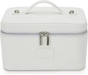 ETOILE - Vanity Case Off White - Stylish Travel Makeup Bag Organizer with Dividers