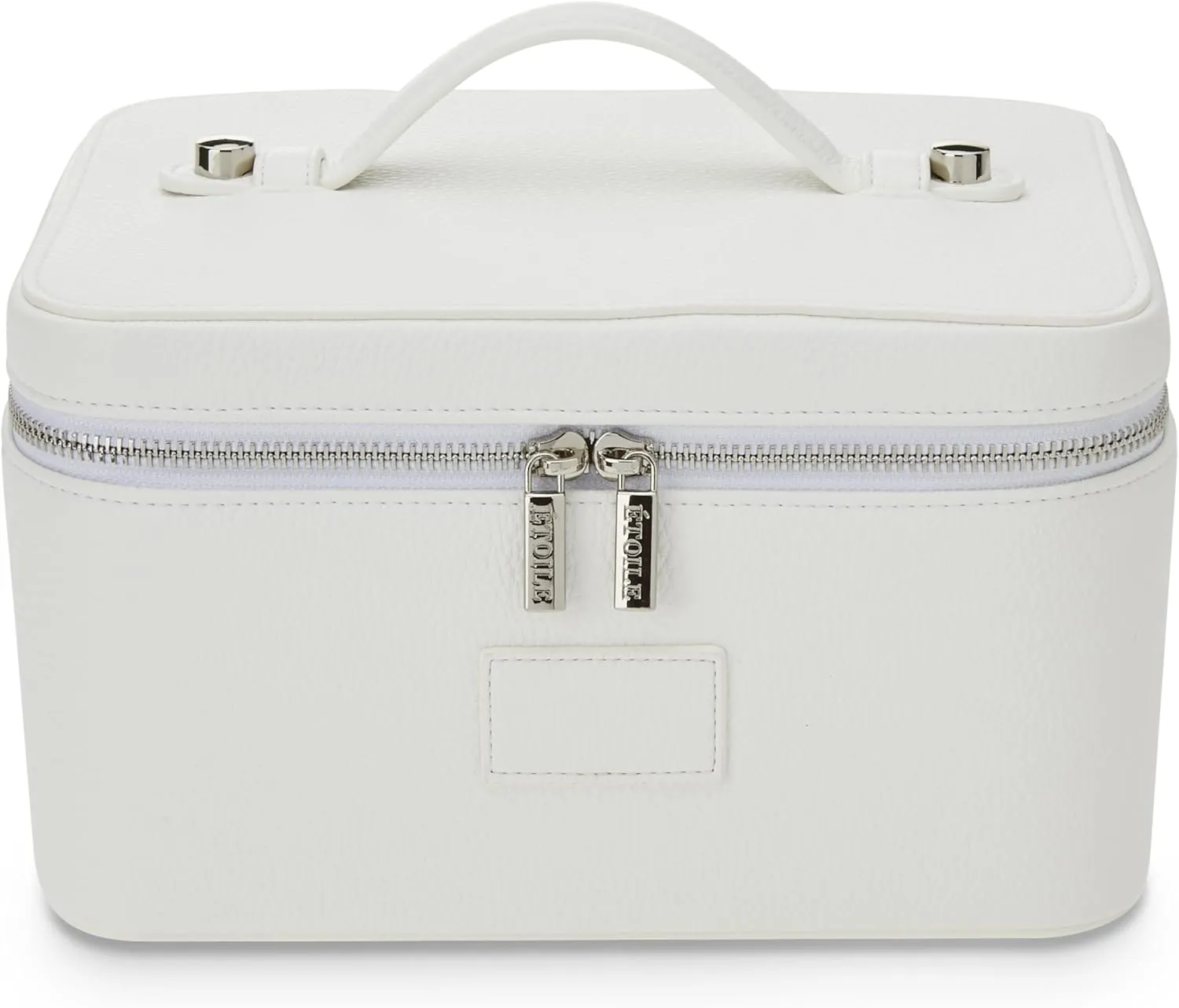 ETOILE - Vanity Case Off White - Stylish Travel Makeup Bag Organizer with Dividers